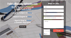 Desktop Screenshot of federalhousingauthority.com