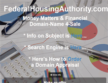 Tablet Screenshot of federalhousingauthority.com